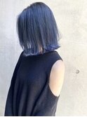 結べるボブ#ブルーグレージュ#冬カラー#ケアブリーチ