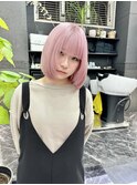 韓国風《ペールピンク》ハイトーン/ケアブリーチ/ダブルカラー