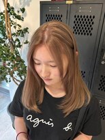 ヲタク(wotaku.)&nbsp;ベージュカラーブリーチなしダブルカラー透明感カラーレイヤー