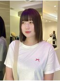 切りっぱなしボブ/髪質改善