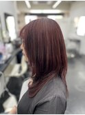 ラズベリーブラウン　艶髪　20代30代40代