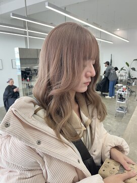 ノートエートル 西金沢(Nought etre) ミルクティーカラー10代20代ブリーチカラー柔らかカラー