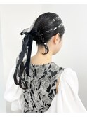 《sheer/氏家》#ヘアアレンジ#ヘアセット#タイト#ツインアレンジ