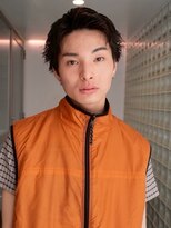フィルムス 田町芝浦(FILMS) men'sカットスペインカールブルーブラック黒染めブリーチ/田町