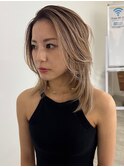 コントラストバレイヤージュ×フェイスレイヤー