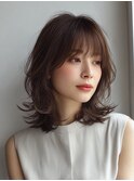 ミディアムレイヤー白髪ぼかしカラー30代40代50代60代