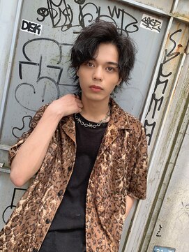 サロウィン 栄3丁目店(SALOWIN) 無造作ウルフ×スパイラルパーマで作る色気メンズスタイル