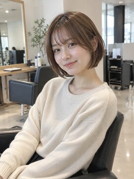 フレイムス ヘアアンドリラックス 大宮東口店(Frames) レイヤーボブ髪型20代30代40代50代前髪あり前髪なし面長丸顔大宮