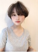 無造作マッシュショート耳かけOK