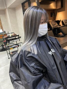 サニー 渋谷(SUNNY) バレイヤージュショコラアッシュハイライトグレージュカラー