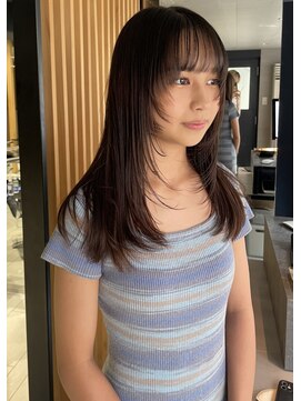 エッセンス(THE ESSENCE) layer 切りっぱなしボブエアリーロング美髪ピンクブラウン