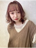 インナーグレージュ/マチルダボブ/前髪/ピンクベージュ/錦糸町