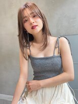 銀座　cheri透明感グレージュ×レイヤースタイル