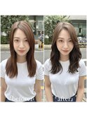 10代20代30代◎似合わせ 小顔 ワンカール 髪質改善 韓国