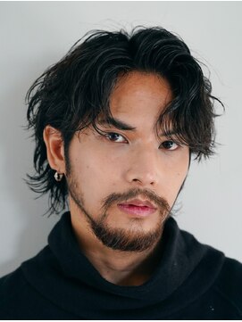 レタッチ バイ フィフス 天神大名(RETOUCH by fifth) シャドウパーマスパイラルパーマツーブロックメンズパーマ束感