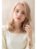 カバーヘア ブリス 大宮西口(COVER HAIR bliss)&nbsp;□かきあげ前髪ハイトーンカラーエアリーロング401大宮20代30代