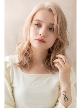 カバーヘア ブリス 大宮西口(COVER HAIR bliss) □かきあげ前髪ハイトーンカラーエアリーロング401大宮20代30代