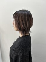 ヘアーライズ 池袋東口店(hair RISE)&nbsp;メテオカラーリタッチウルフカット白髪ぼかしハイライト