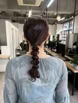 ジーニー 横浜(giinii)&nbsp;ヘアアレンジ_編み下ろしアレンジ