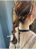 編みおろし金箔アレンジ