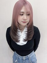 ビューシンサイバシ(VIEW SHINSAIBASHI)&nbsp;ミディアムレイヤー前髪イメチェンハイトーン10代20代30代40代