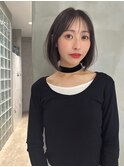 ベビーバング× 素肌映えボブ