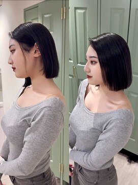 ラベスト キョウト(LOVEST) 縮毛矯正◆切りっぱなしボブ 京都河原町