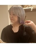 【外はねボブ×裾カラー】