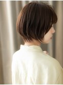 ウォームブラウン似合わせカットひし形ミニボブ318Z上尾20代30代