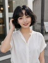 ノラ シブヤ(NORA)&nbsp;小顔ミディアムパーマミディアムデジタルパーマボブパーマ前髪