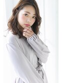 ナチュラルヘアミルクティブラウン波ウェーブ大人かわいい18