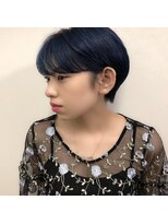 バングヘアーデザイン(BANG HairDesign) ショートスタイル×ダークブルー