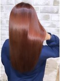 髪質改善×チェリーレッドブラウン