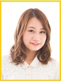 30代・40代・50代ウルフカット・ベージュブラウン・毛先にカール
