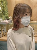 ロンドフルール 大宮東口(Lond fleur)&nbsp;【Lond fleur石畑結華】インナーカラー外ハネ切りっぱなしヘア