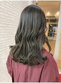 ブリーチなしグレー系カラー