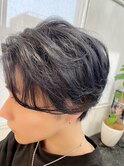 メンズダブルカラーブルーアッシュ