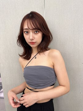 ジーナ 名駅(XENA.) 《xena/中島》大人のカシスブラウン×ミディアム小顔レイヤー