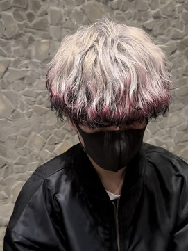 メンズサロン ガウディ 三宮店(men's salon Gaudi) フォックスカラー×メンズマッシュ×スパイラルパーマ仕上げ