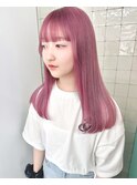 ピンクラベンダー/ピンク/ピンクカラー/ハイトーン/艶髪