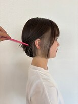 O ベージュカラー×黒髪大人可愛いミニボブ20代30代40代