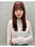 イメチェン/似合わせカット/フルバング/レッドブラウン/新宿