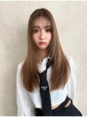 ANGELICA 韓国風内巻きレイヤー ミルクティーベージュ