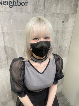 ニューワン バイ ネイバー 立川(Newone by neighbor) レイヤーカットナチュラルハイトーンデザインカラー[立川駅]