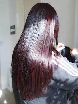テン 栄店(tenn) ワインレッド /  ブリーチなしカラー / 艶カラー【caco】