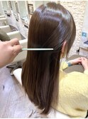 透明感たっぷり♪ブリーチなしオリーブベージュカラー