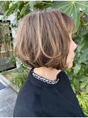 ミセスハイトーングレーボブ