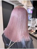 イメチェン/ホワイトブロンド/外ハネボブ/ワイドバング/渋谷