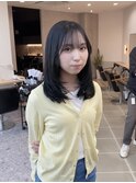 ミディアムレイヤー/レイヤーカット/酸性ストレート/髪質改善