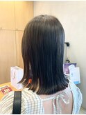 20代30代40代大人かわいい黒髪切りっぱなしセミロング◎